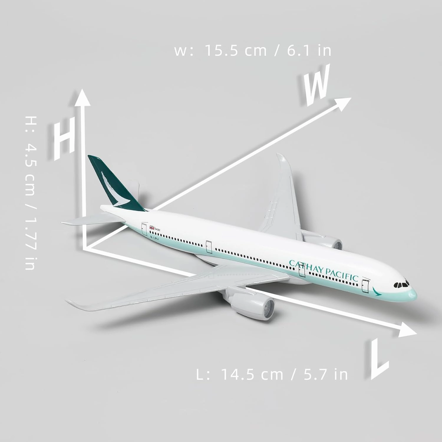A350 Cathay Pacific 1/400 Die-cast Metal Airplane Model with Stand (5.7 inches) -a350 China Airlines Alloy Model Airplane for Aviation Enthusiast Gift, Desktop Display Decorations