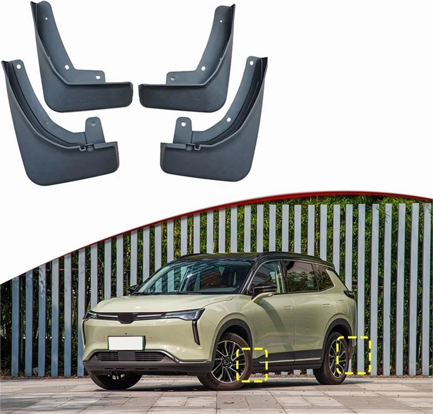 ABS Car Mud Flaps Splash Guard Mudguards Car Styling Compatible with Weltmeister EX5 W6 EX5-Z 2020-2023 MudFlaps Front Rear Fender Accessory(for EX5-Z 20-23)
