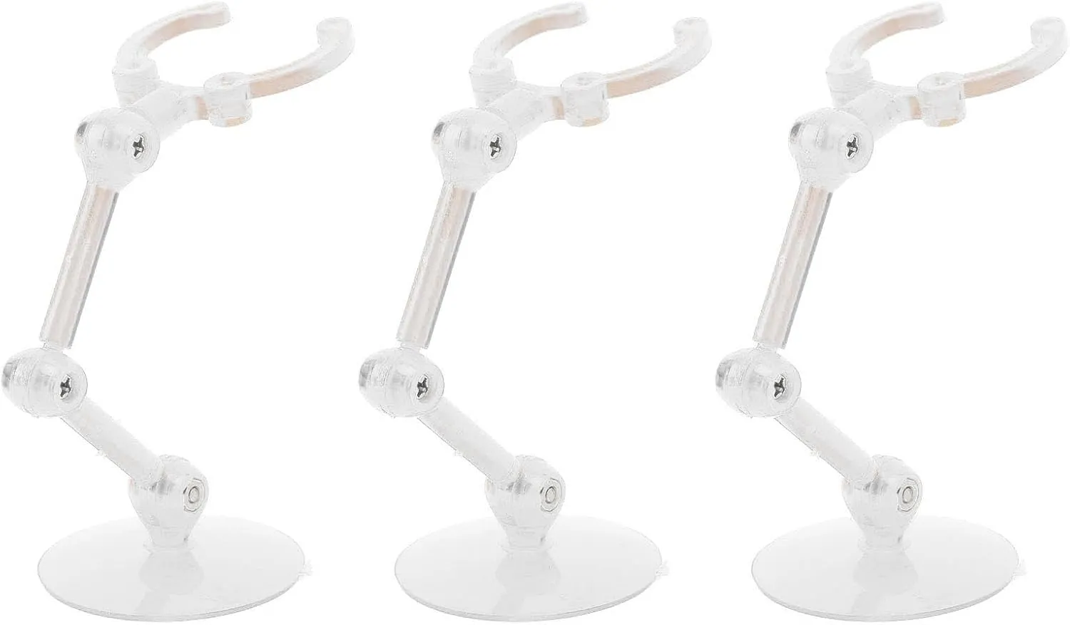 Action Figure Stand,10pcs Figure Holder Display Plastic Figure Stand For Dolls 3cm / 1.2in Clamping Range Adjustable Action Figure Display Stands for Home Decor (plastic)