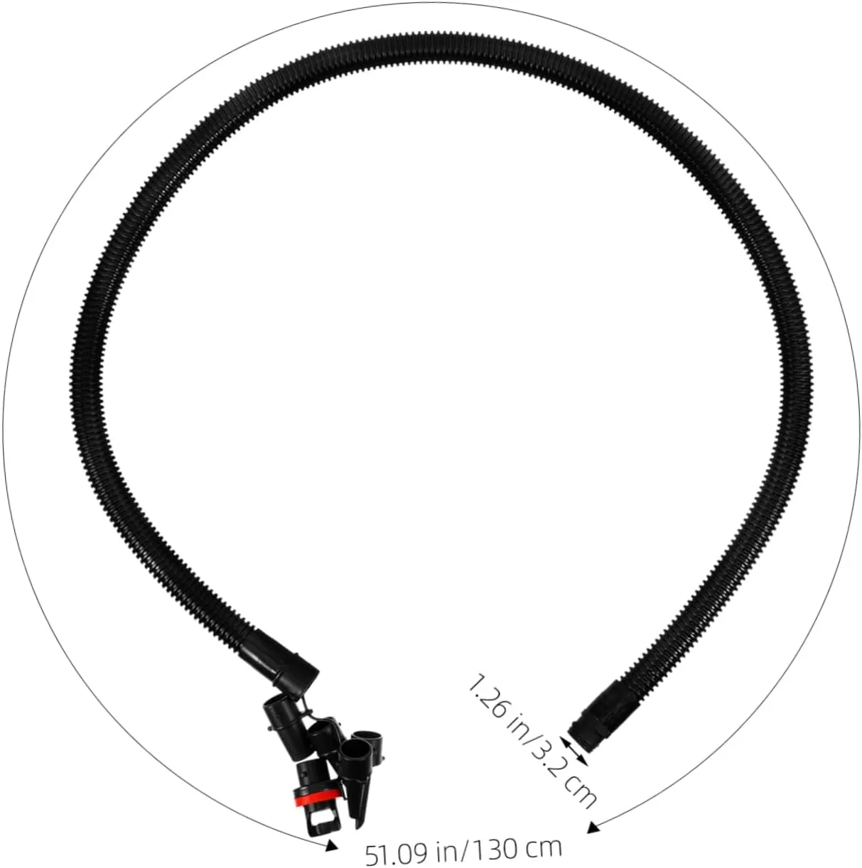 Air Pump Accessories Kayak Inflator Extension Hose Kayak Air Hose Plastic Hose with Adapter Air Pump