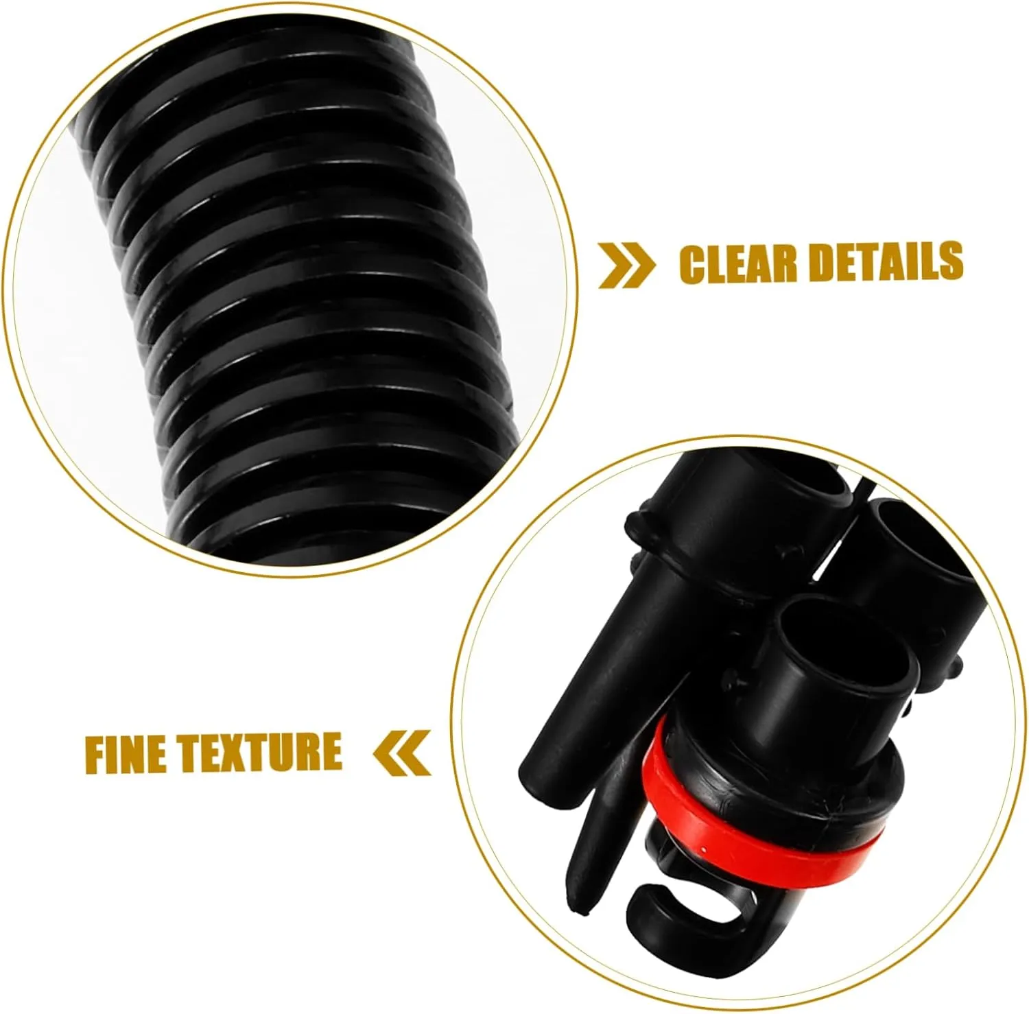 Air Pump Accessories Kayak Inflator Extension Hose Kayak Air Hose Plastic Hose with Adapter Air Pump