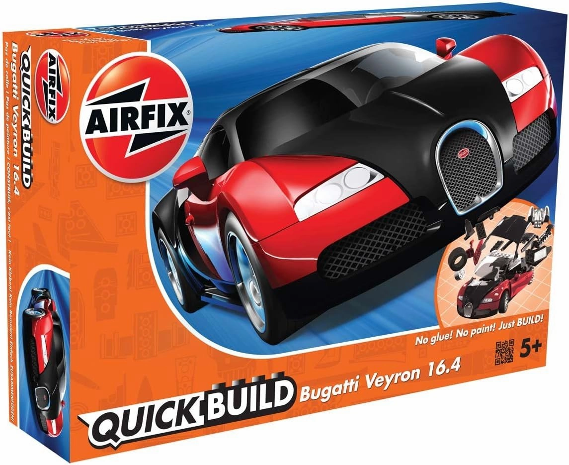 Airfix Quickbuild J6020 Quickbuild Bugatti 16 4 Veyron Black Red