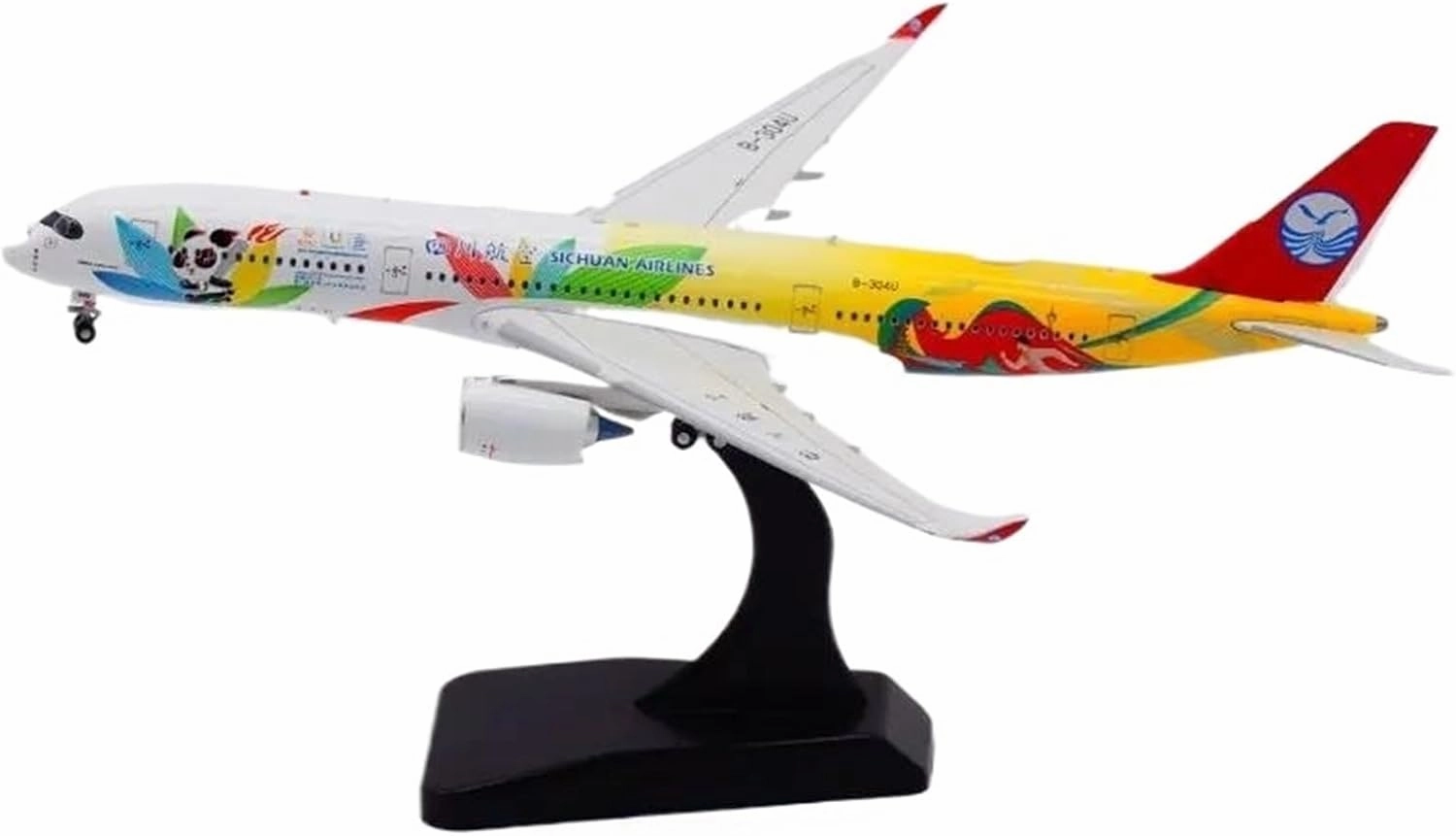 Alloy Collectible Plane 1 400 for SICHUAN Airlines Airbus A350-900 Diecast Aircraft Jet Model B-304U Miniatures Set