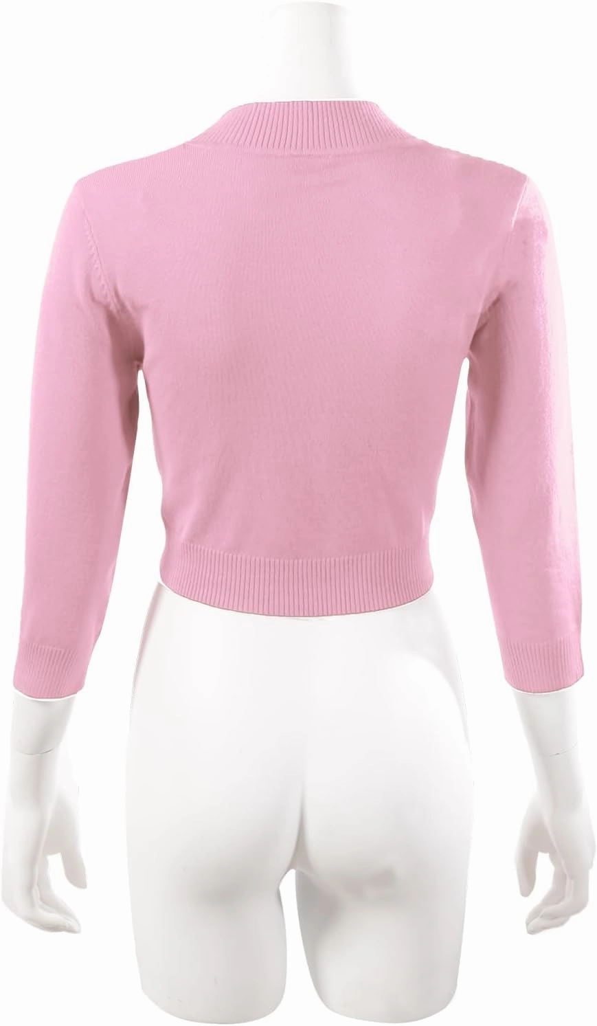 Allsense Women's 3/4 Sleeve V-Neck Cropped Bolero Shrug Cardigan