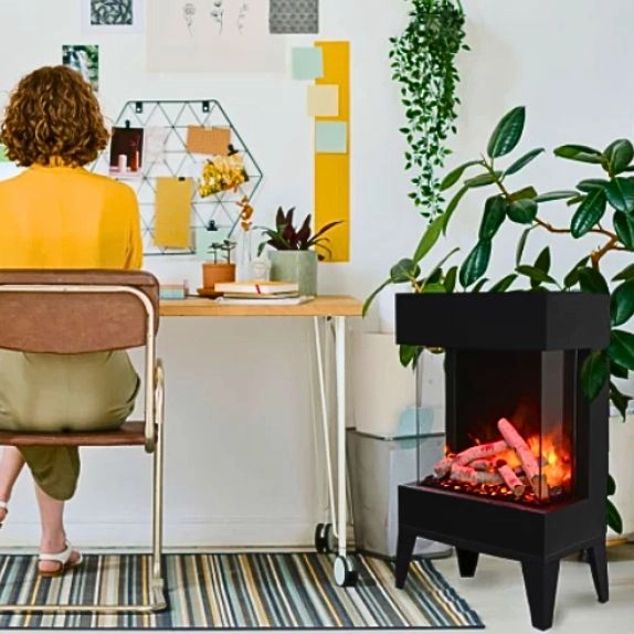 Amantii The Cube Freestanding Electric Fireplace