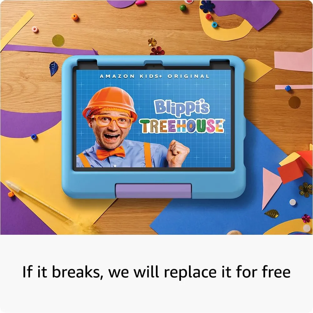 Amazon Fire HD 10 Kids tablet (newest model) ages 3-7 | Bright 10.1" HD screen with included ad-free and exclusive content, robust parental controls, 13-hr battery, 32 GB, Blue