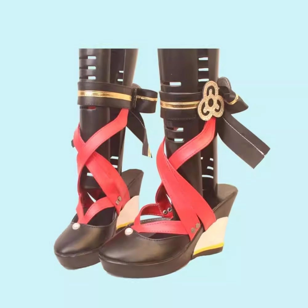 Anime Game Genshin Impact Chiori Cosplay Shoes Women Shoes Game High Heel Role Play Halloween