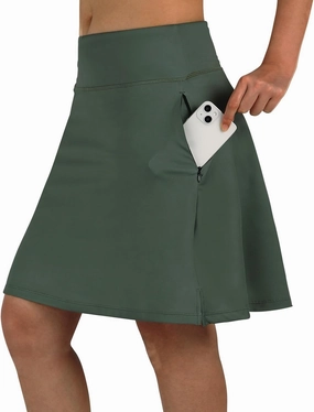 ANIVIVO Women's Skorts Skirts 20" Knee Length,Tennis Golf Pickleball Sports Skirts with High Waisted Zipper Pockets