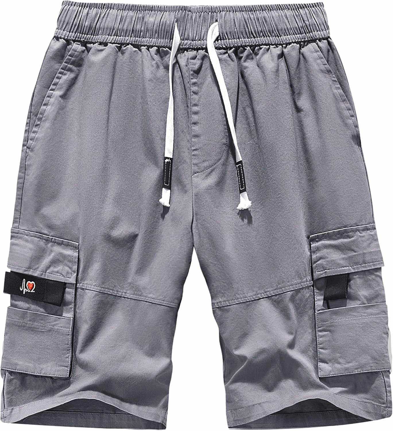 APTRO Men's Cargo Shorts Elastic Waistband Drawstring Summer Casual Cotton Big & Tall Relaxed Fit Work Shorts