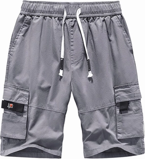 APTRO Men's Cargo Shorts Elastic Waistband Drawstring Summer Casual Cotton Big & Tall Relaxed Fit Work Shorts