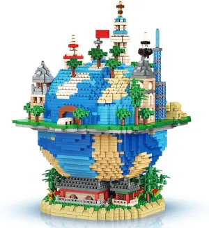 Architecture Global Village Micro Building Blocks Set（5200 Pieces）,Architecture Model Gift for Adults and Kids