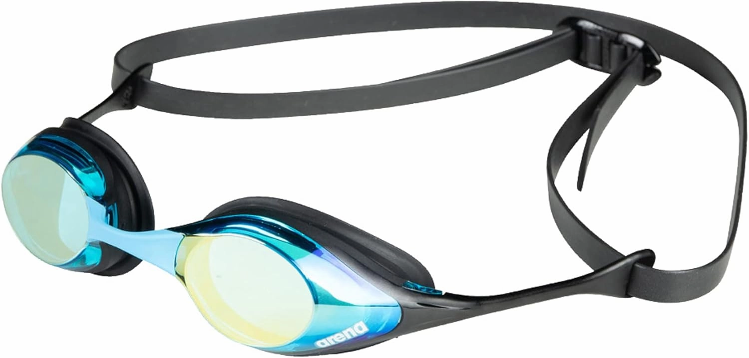 ARENA Unisex Adult Cobra Swipe Anti-Fog Racing Swim Goggles Polycarbonate Mirror/Non-Mirror Lens Hydrodynamic Design