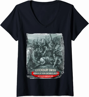 Arnold von Winkelried Swiss Legendary Hero V-Neck T-Shirt