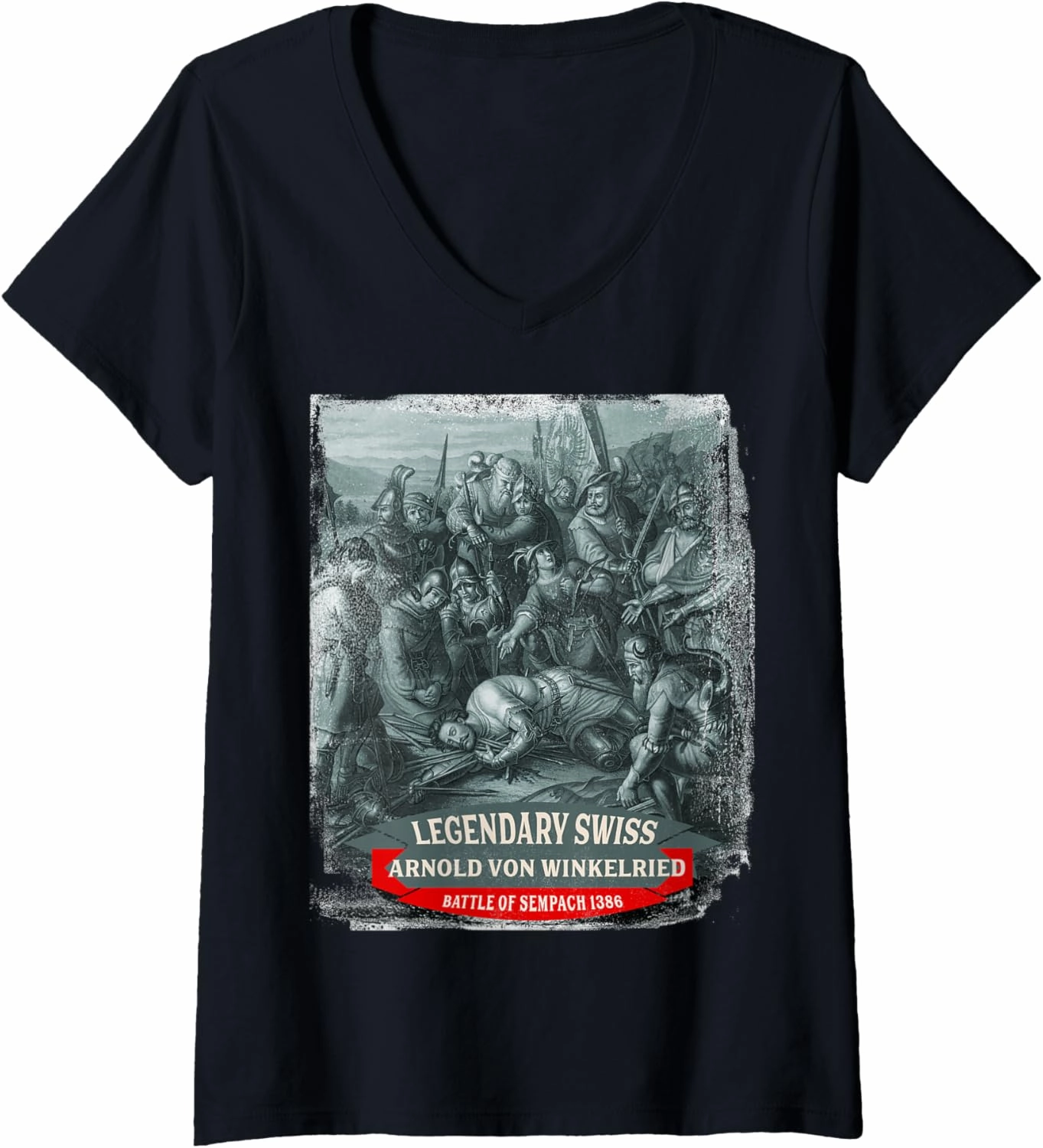 Arnold von Winkelried Swiss Legendary Hero V-Neck T-Shirt