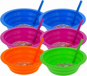 Arrow Home Products Sip-A-Bowl Set, 22oz, 6pk - BPA Free Straw Bowls for Kids To Sip Up Every Drop Without the Mess -Made in the USA, Great for Cereal, Ice Cream, Soup, Milk-Blue, Pink, Green, Orange