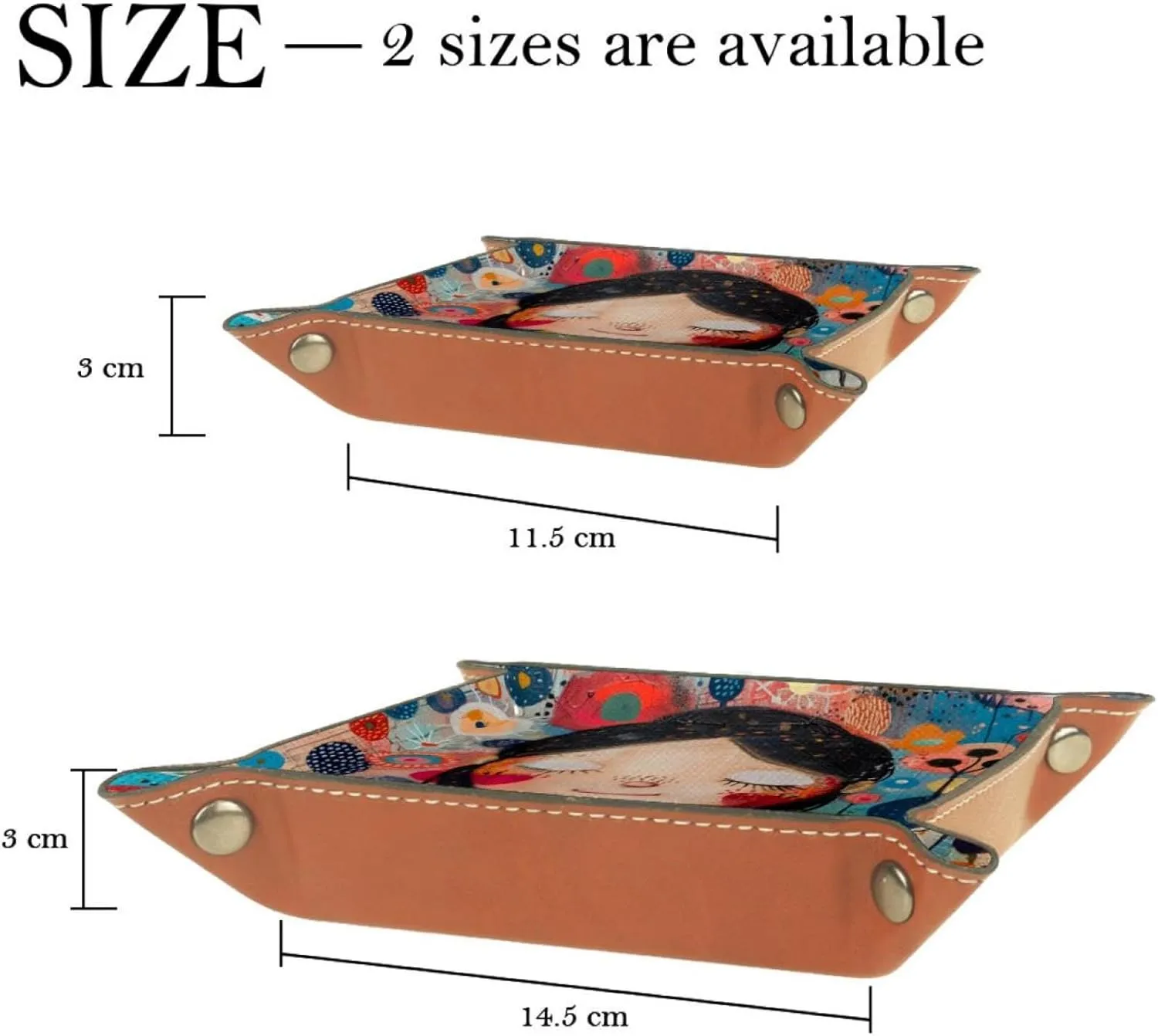 Art Abstract Cute Girl Stacking Jewelry Organizer Trays, Convenient and Stylish Drawer Organizer for Jewelry, Earrings, Rings, and More