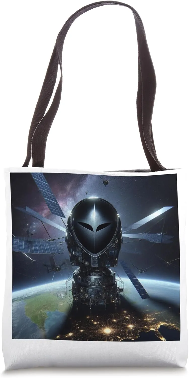Ask Me About The Black Knight Satellite Ancient UFO Tote Bag