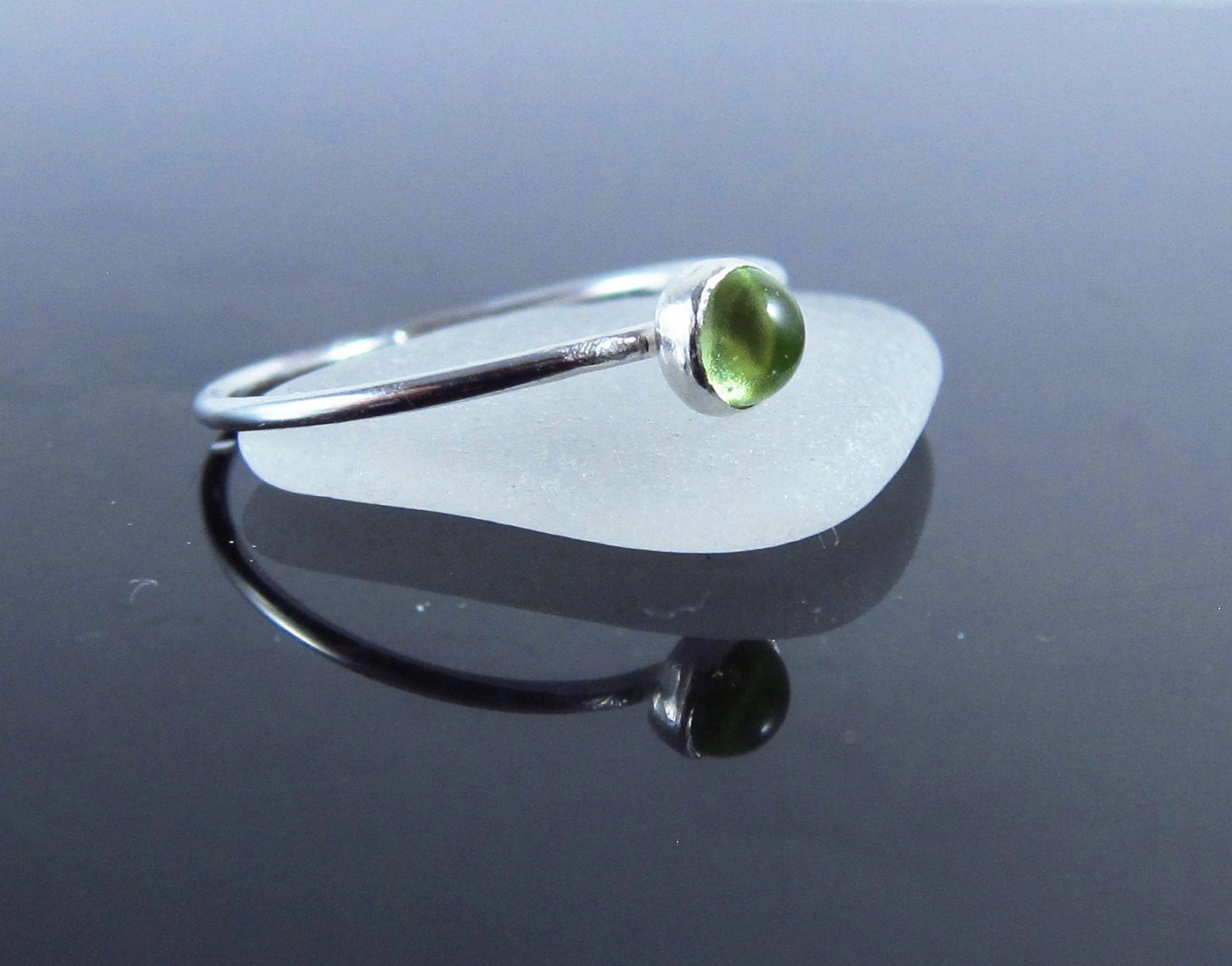August Birthstone Ring Peridot-Sterling Silver