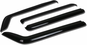 Auto Dynasty 4Pcs Tape-On Window Visor Compatible with 2006 2007 2008 2009 2010 Hummer H3 2006-2010, Deflector Rain Guard, Acrylic Black