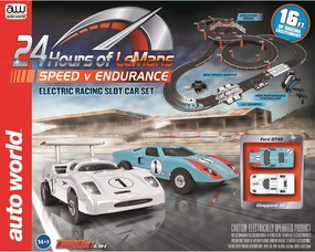 Auto World 16' 24 Hours of Le Mans Speed V Endurance 1966 Ford GT40 Chaparral 2F Slot Car Set