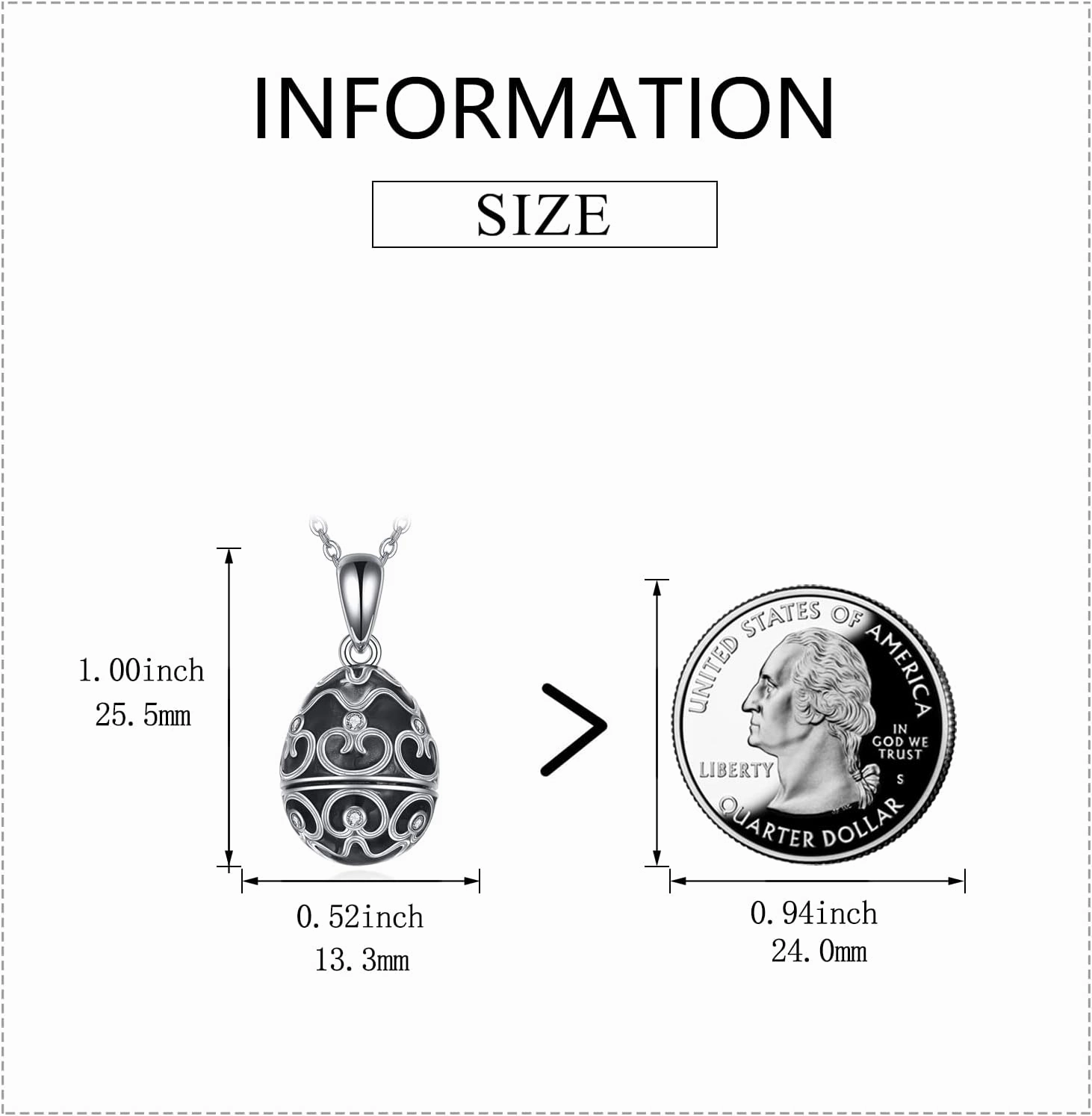 AXELUNA Fox Necklace Sterling Silver Easter Egg Necklace Fox Pendant Animal Jewelry Gifts for Women Girls Birthday Graduation Gift