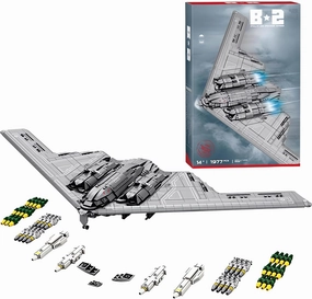 B-2 Stealth Bomber Building Toys 2063PCS Airplane Building Blocks Set, Bomber Plane Model Kits Military Brick Toys Ideal Gift for Kids and Adults