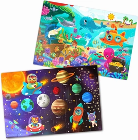 B. toys- Gigantic Jigsaw 2-Pack - Sea & Solar System- 48-Piece Floor Puzzles-Large 2 x 3 Feet Jigsaw Puzzles for Kids – Educational & Developmental Toys – 3 Years  