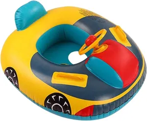 Baby Inflatable Swimming Float Seat Boat Pool Swim Ring Toddler Kids Pool Float, Ride On Pool Float Summer Swim Party Toy Lounge Raft for Toddlers 6-36 Months Swim Rings Pool Floats Kid Pool Float