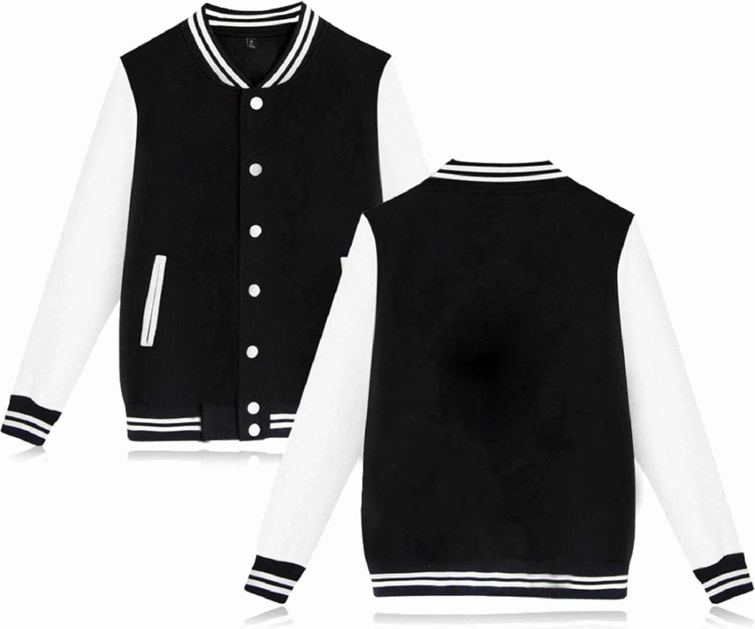 babyhealthy Women's Men's Varsity Baseball Jacket Casual Letterman Bomber Jacket Windbreaker Lightweight Jacket Coat