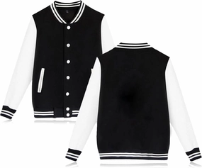 babyhealthy Women's Men's Varsity Baseball Jacket Casual Letterman Bomber Jacket Windbreaker Lightweight Jacket Coat