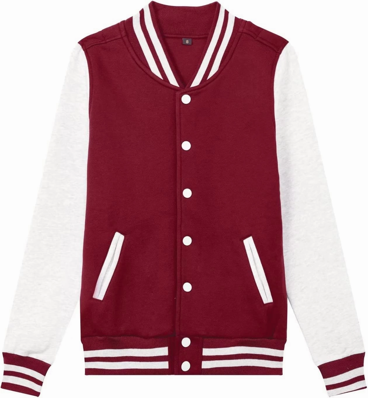 babyhealthy Women's Men's Varsity Baseball Jacket Casual Letterman Bomber Jacket Windbreaker Lightweight Jacket Coat