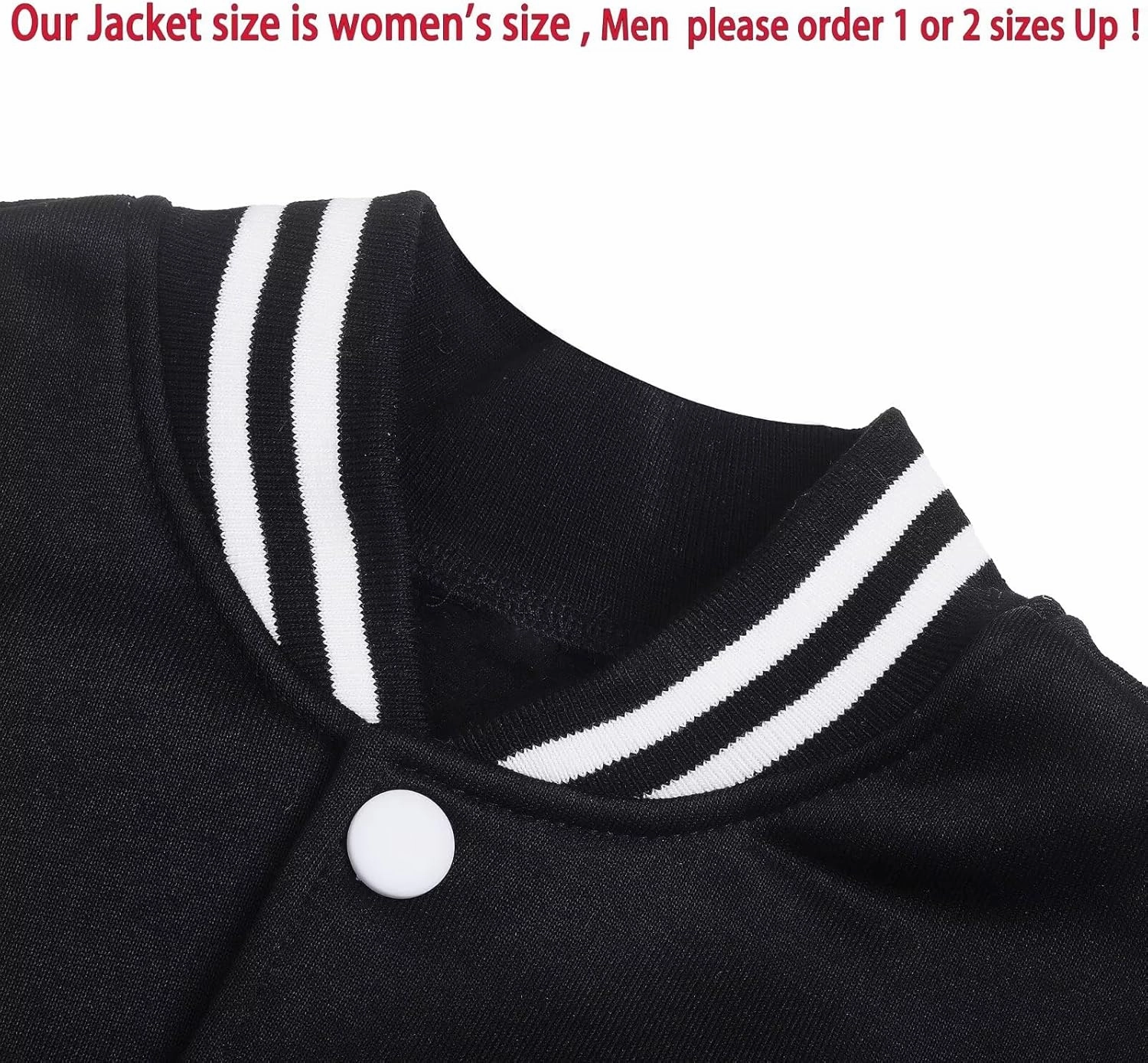 babyhealthy Women's Men's Varsity Baseball Jacket Casual Letterman Bomber Jacket Windbreaker Lightweight Jacket Coat