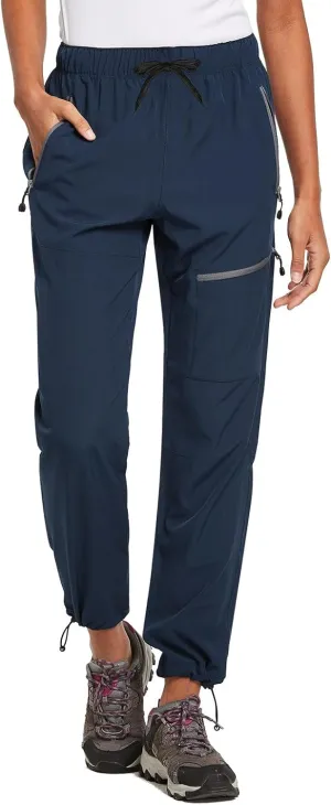 baleaf Women's Hiking Pants Lightweight Quick Dry Water Resistant Cargo Pants 31'' Inseam for All Seasons Navy Blue Size M