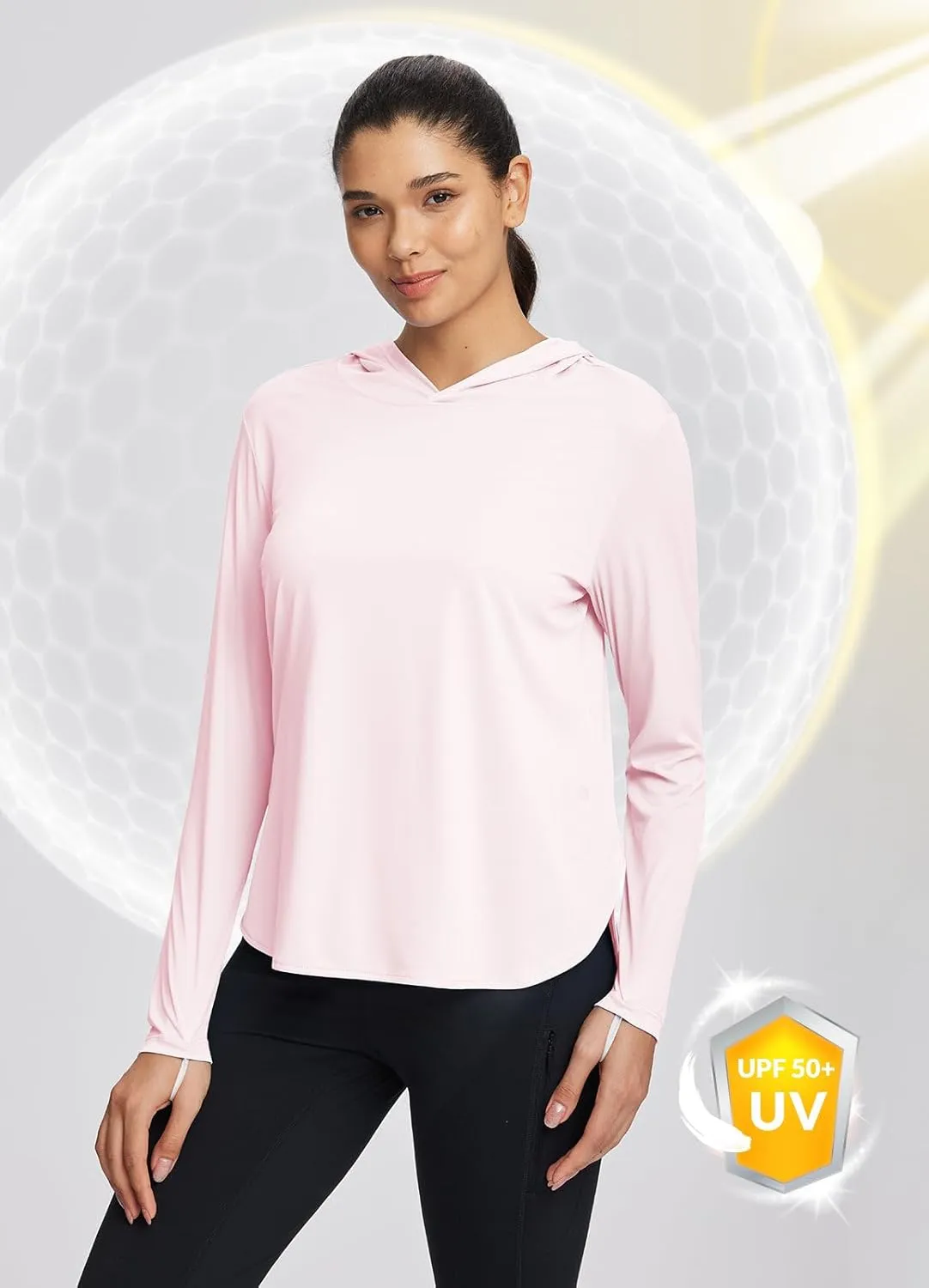 baleaf Women's UPF 50  Sun Shirt with Hoodie SPF Long Sleeve UV Protection Clothing Hiking Fishing Outdoor Lightweight