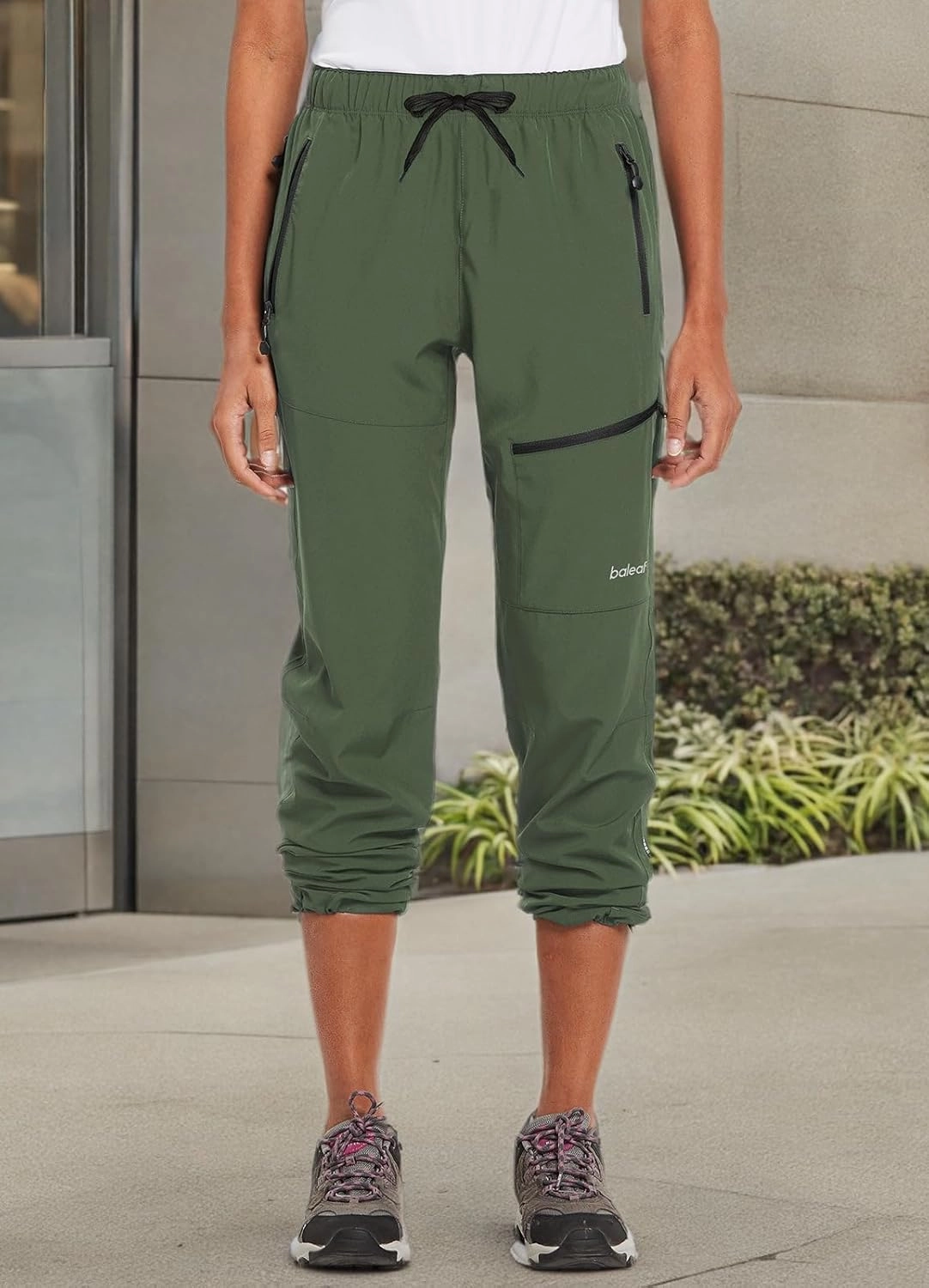 baleaf Women's Hiking Pants Quick Dry Lightweight Water Resistant Elastic Waist Cargo Pants for All Seasons