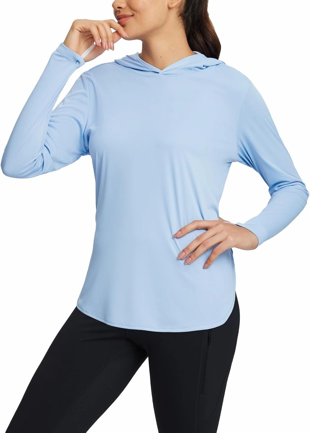 baleaf Women's UPF 50  Sun Shirt with Hoodie SPF Long Sleeve UV Protection Clothing Hiking Fishing Outdoor Lightweight
