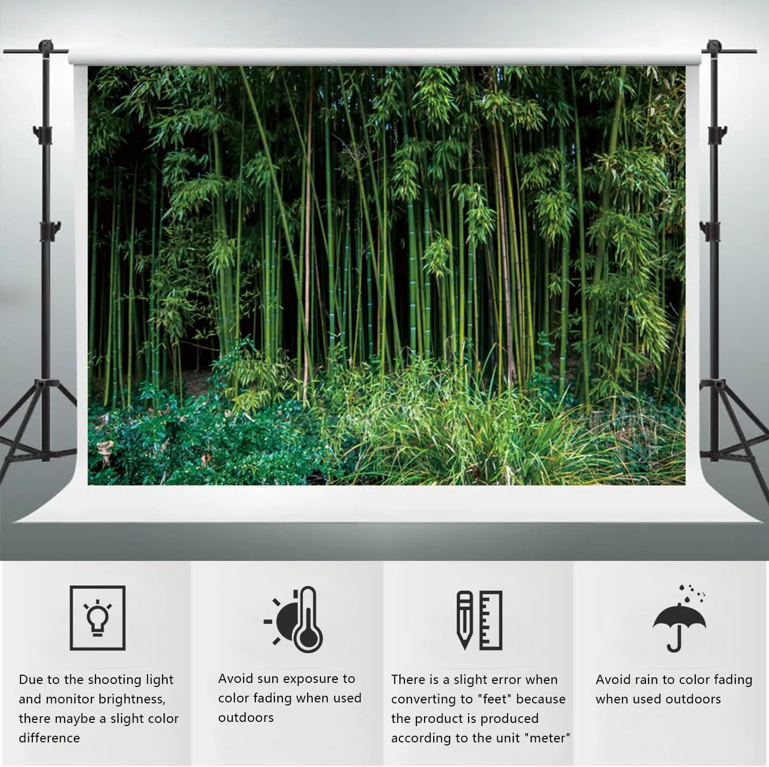 Bamboo Forest Backdrop 10x7ft Natural Scenery Jungle Bushes Wild Grass Outdoor Countryside Photography Background Birthday Wedding Baby Shower Party Banner Home Decorations Photo Studio Booth Props