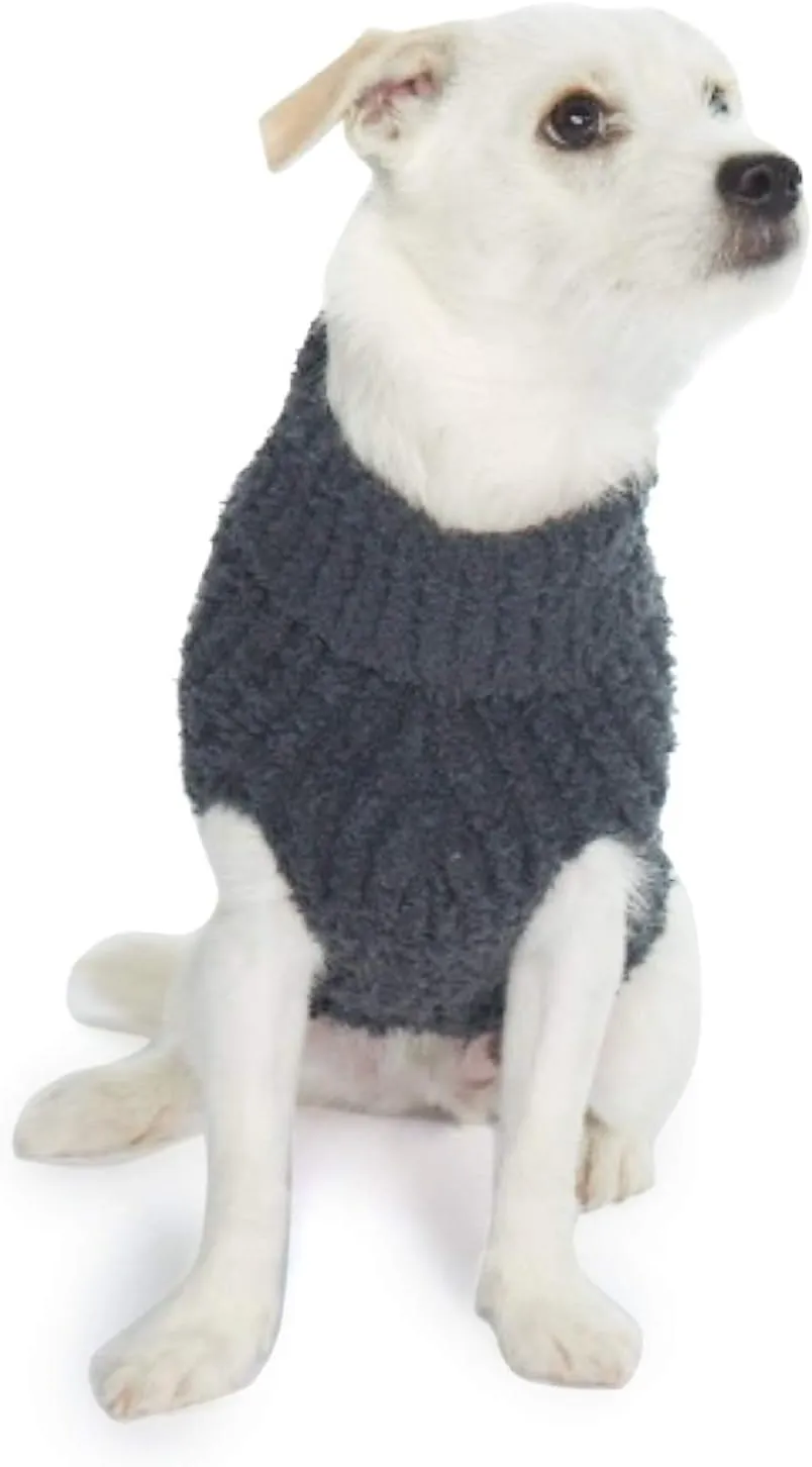 Barefoot Dreams CozyChic Ribbed Pet Sweater, Dog Clothes- Slate Blue