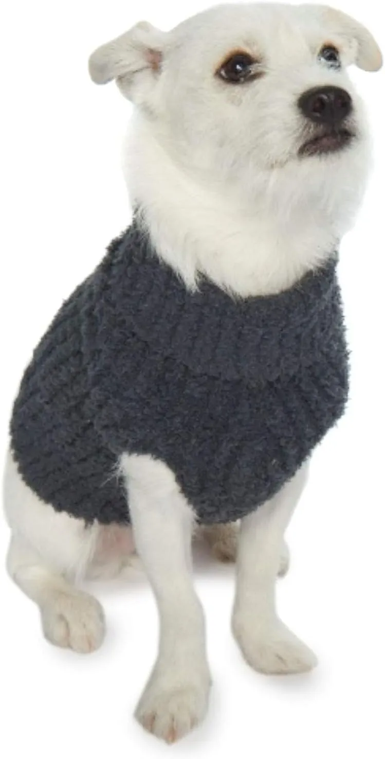 Barefoot Dreams CozyChic Ribbed Pet Sweater, Dog Clothes- Slate Blue