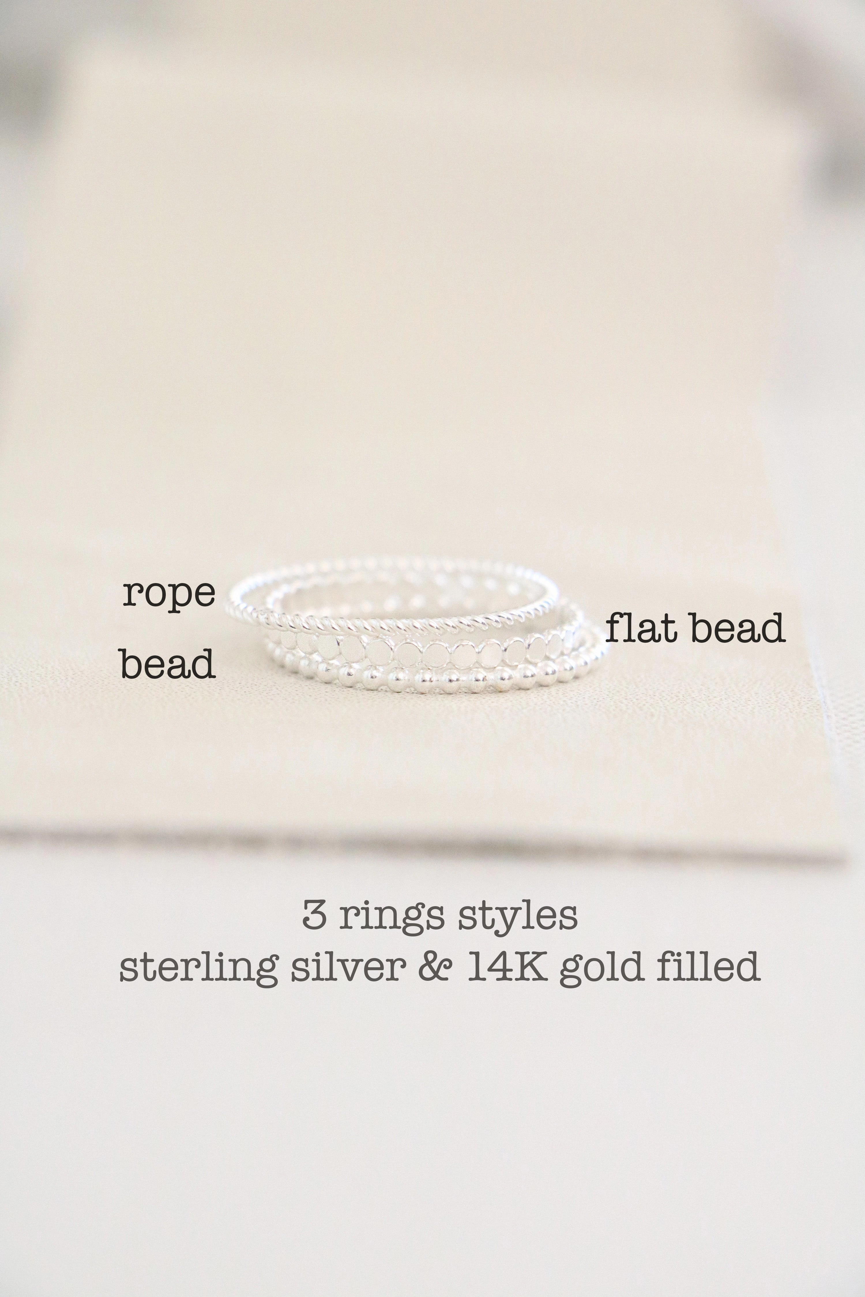 bead ring { silver   gold }