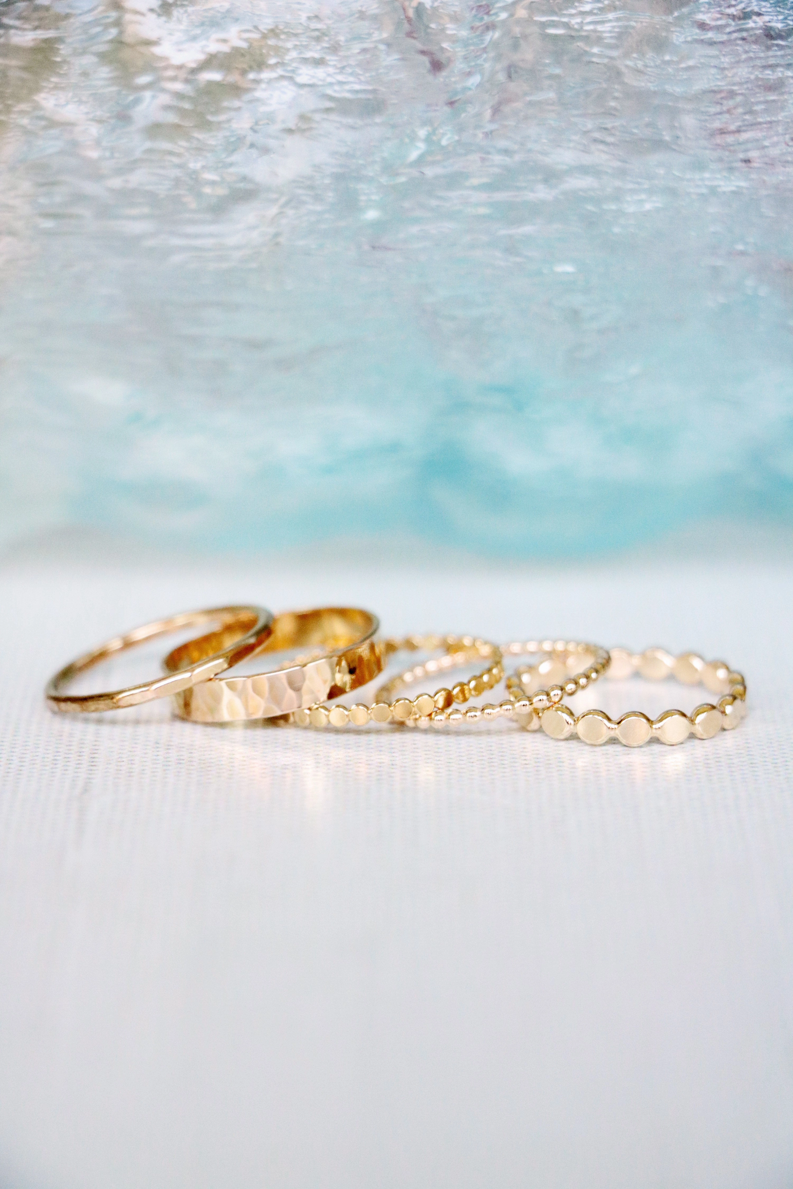 bead ring { silver   gold }