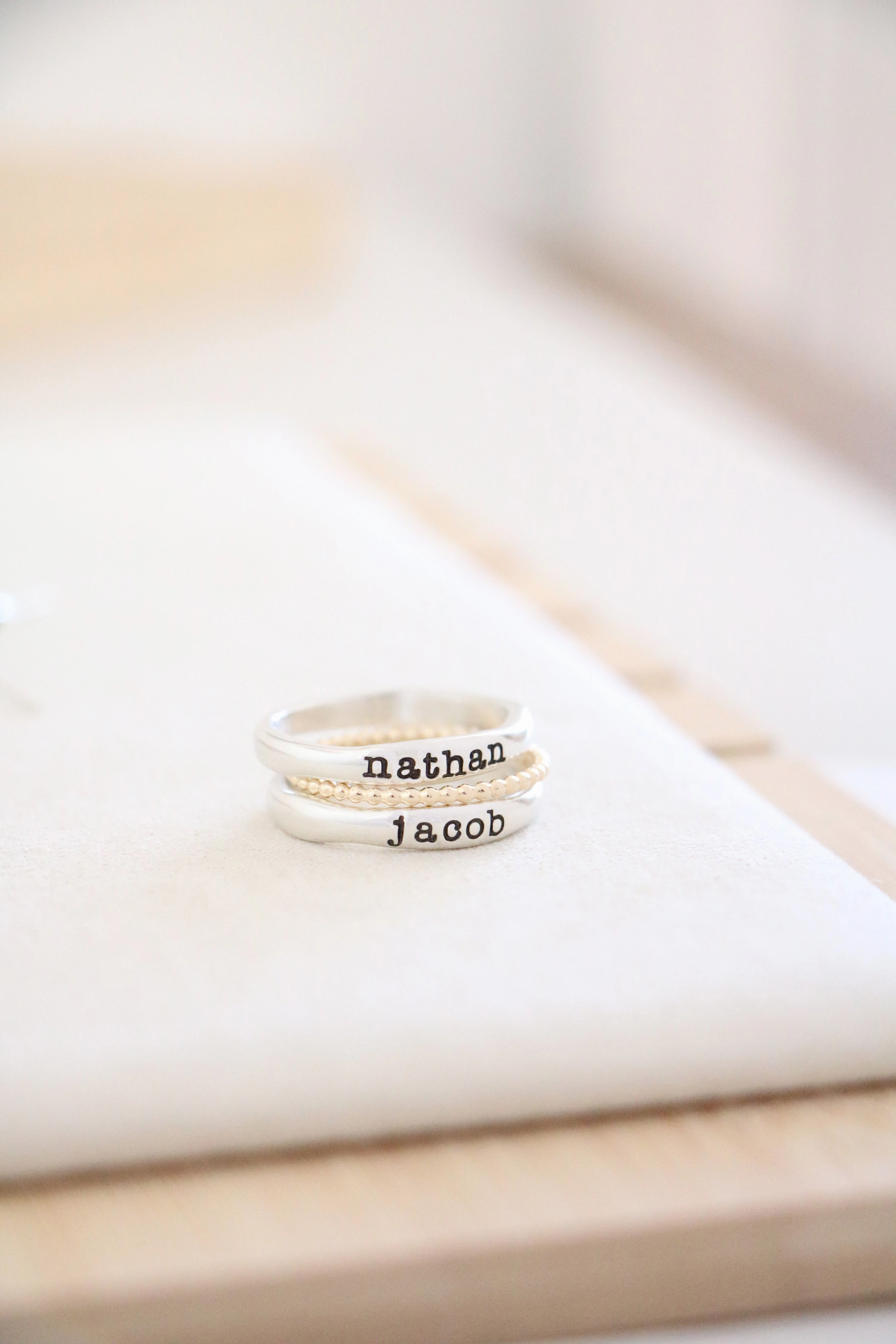 bead ring { silver   gold }
