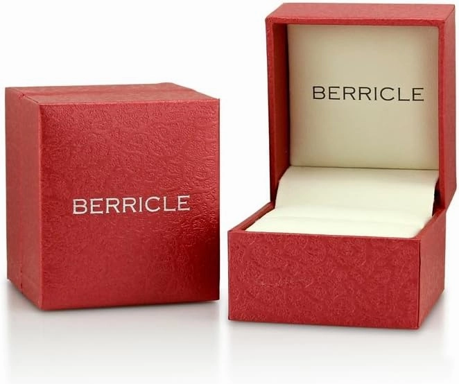 BERRICLE Sterling Silver Wedding Rings Channel Set Princess Cut Cubic Zirconia CZ Anniversary Half Eternity Ring for Women, Rhodium Plated