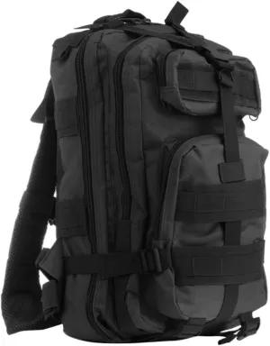 BESPORTBLE Backpack Camouflage Small Rucksack for Outdoor Hiking Trekking Camping Travel Straps Lightweight Design Capacity Black