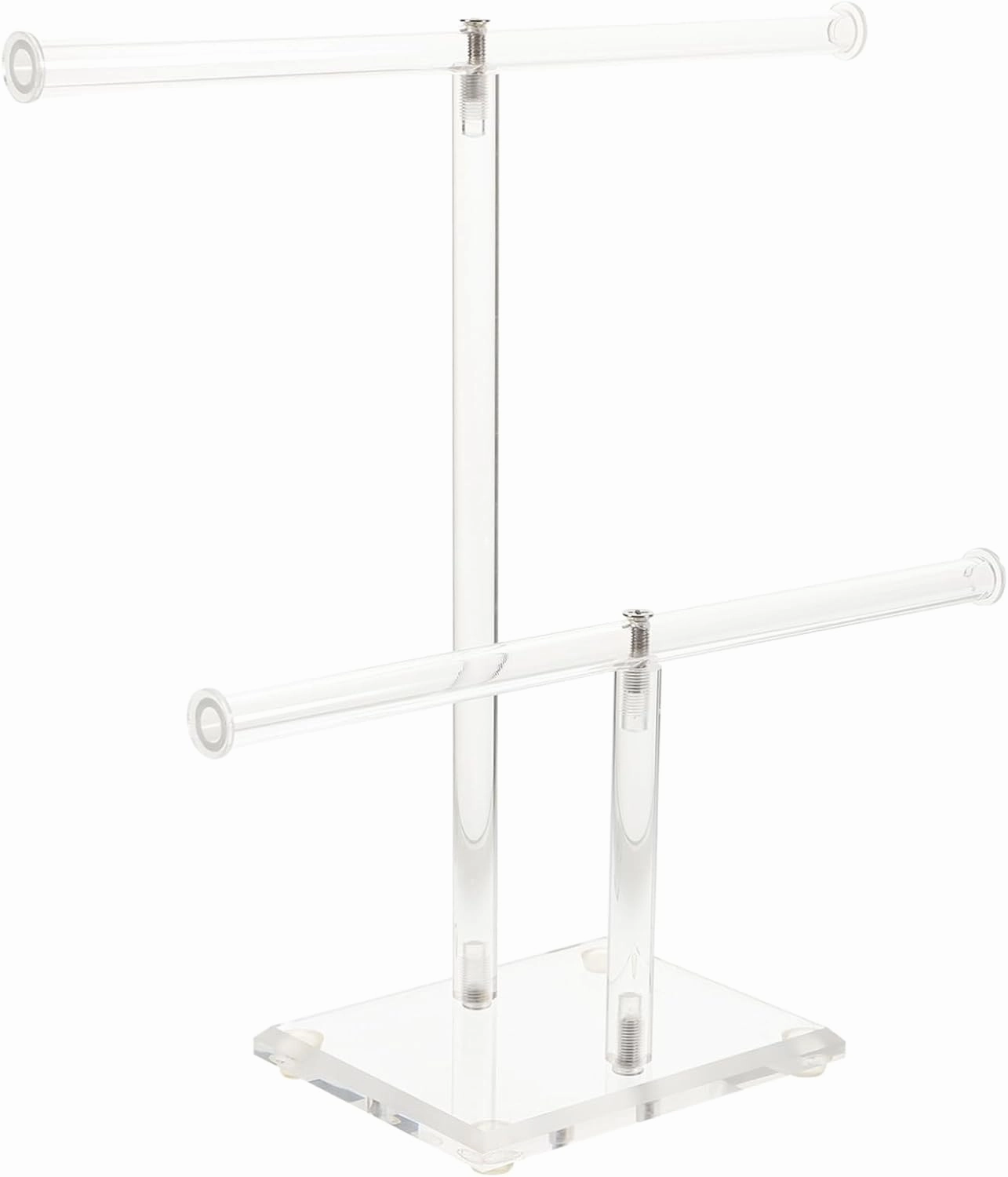 BESPORTBLE Multi Use Jewelry Holder Acrylic Necklace Stand Bracelet Organizer for Counter Store and Home Stylish Transparent Display for Rings Earrings Watches and Daily Wear Jewelry