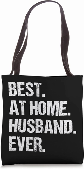 Best At Home Husband Ever Retro Vintage Design Funny Husband Tote Bag