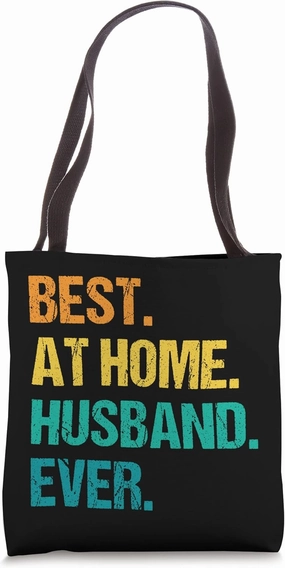 Best At Home Husband Ever Retro Vintage Design Funny Husband Tote Bag