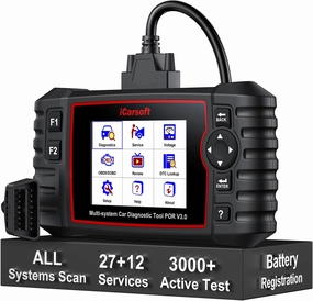 Bidirectional Diagnostic Tool for Porsche/Cayenne, iCarsoft 2025 POR V3.0 All System OBD2 Scanner, 27 Resets  12 Extra Services Code Reader for Porsche, Battery Test, Auto VIN