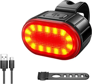 Bike Light Set Cycling Bicycle Front Rear Light Set Bike USB Charge Headlight Light Waterproof Taillight Lantern Bicycle Accessories Bicycle Light(Only Red)