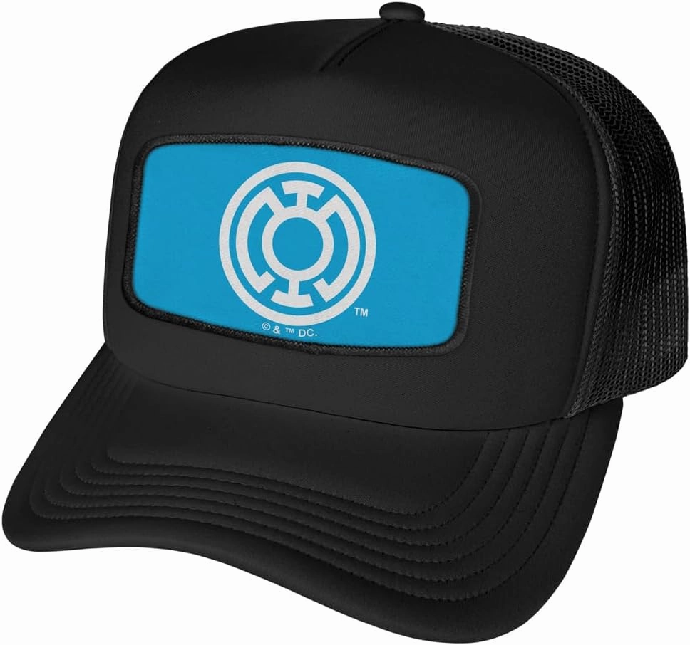 Blackest Night Lanterns Sublimated Patch Adjustable Snapback Foam Trucker Hat - Unisex for Men and Women, Collection